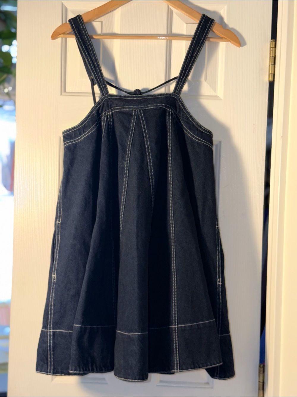 Poshmark 80-char friendly
BDG Denim Pinafore Mini Dress Dark Wash Fit & Flare Y2